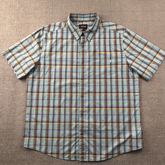 Marmot Other - Marmot Shirt Adult Extra Large Check button Up Short Sleeve Outdoor Casual Men's